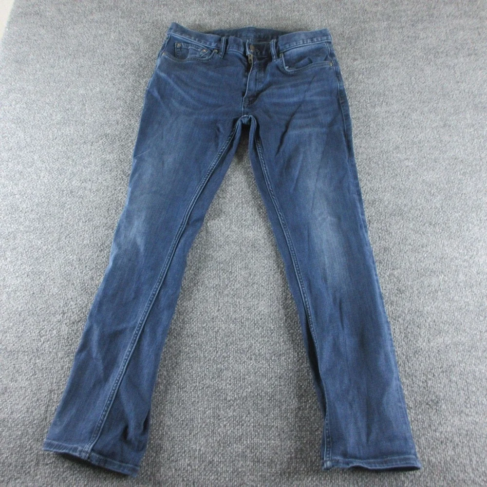 Banana Republic Traveler Jeans Mens 31x30 Blue Slim Straight Stretch Denim